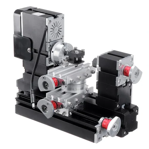 EU Plug 60W Mini Metal Rotating Lathe Wood Lathe 12000RPM Motorized Jigsaw Grinder Wood Metal Lathe