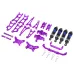Upgraded Metal Parts Arm Steering Cup Shock Absorber Bracket Body Pillar Shock Absorber Kit Set for MJX 14211 1/14 RC Car Vehicle Models Accessories