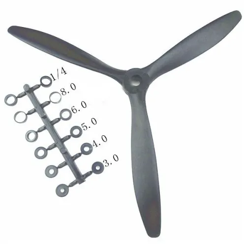 QTmodel 1170 11x7 inch Efficient 3 Leaf Blade Propeller for Petro Electric RC Models Airplane