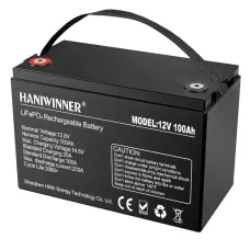 UDirect HANIWINNE12.8V 100Ah LiFePO4 Lithium Battery Pack 1280Wh Energy Backup Power 2000+ Cycles Built-in BMWaterproof Perfect for Replacing Most of Backup Power RV Boats Solar Off-Grid In Series/Parallel HD009-10
