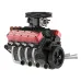 TOYAN FS-V800WGPC 1/10 Mini V8 Engine Model Run on Gas 28CC Four-Stroke V-shaped Eight-Cylinder Water Cooling Gasoline DIY Assembly Kit / Finished Science Education Discovery Toys Children Gifts
