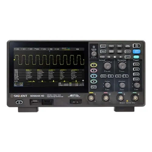 SDS824X-HD Digital Oscilloscope 4 Channel 200MHz Siglent 7'' Wave Generator 2GSa/s 12 bit High Resolution Lab Oscilloscope Tool