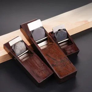 Ebony Hand Plane Woodworking Tool High Speed Steel Flat Blades Manual Block Planer Ergonomic Handle Portable Chamfering Edge Trimming Surface Finishing DIY Professional Tool