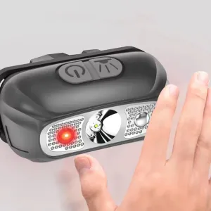 BIKIGHMini USB Rechargeable XPG+ 2 LEHeadlamp Sensor Headlight Camping Flashlight Outdoor Light Fishing Portable Torch Lamp