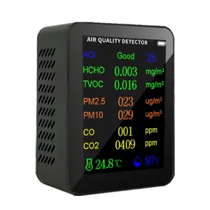 9 in 1 PM2.5 PM10 HCHO TVOC CO CO2 Meter Digital Temperature Humidity Tester LCD Carbon Dioxide Monitor Air Quality Monitor