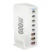 [GaN Tech]Bakeey YMX-600W 600W 8-Port USB PD Charger 5USB-C+3USB-A QC PD3.1 Fast Charging Desktop Charging Station EU Plug US Plug for iPhone 16 16 Pro 15 14 13 Pro Max for Xiaomi 15pro for Samsung Galaxy Z Flip6