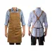 Extra large Style Apron Thick Canvas Suitable for Woodworkers Electricians Gardeners Black/Camel Sturdy Protective Workwear