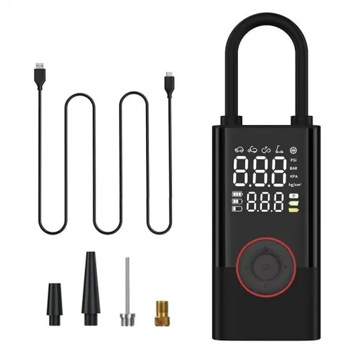 ATJ- 005 150PSI Smart Air Pump Tire Inflator Portable Air Compressor with Digital Pressure Gauge for Car Bike Motorcycle Ball