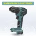 Drillpro 23-48N.M 10mm/13mm 1800rpm 21+1 Torque Cordless Brushless Electric Drill Fit Mak