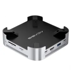 Acasis M001 11-in-1 USB-C Docking Station with Dual M.2 NVMe SSD Slot / 10Gbps USB-A*4 / PD30W / 4K60Hz HD / SD/TF 3.0 Multiports Hubs Adapter for Mac Mini M4/M4 Pro With Cooling Fan