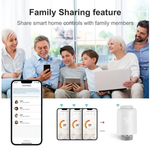 Tuya Smart Zigbe Thermostat Radiator Valve Smart Home Heating Control Smart Life App Temperature Scheduling 1C Precision Voice Control with Alexa Google Home