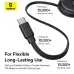 Baseus Bright Mirror Series 100W Type-C to C+C Cable Fast Charging Data Transmission Copper Core Line 1M Long for iPhone 16 Pro 15 15 Pro Max for Huawei Mate XT for Xiaomi MIX Fold4 for Samsung Galaxy Z Flip6