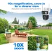 Guudgo 2K 10X Zoom UHD Solar PTZ Security Camera with Solar Panel 360HD Color Night Vision AI Motion Detection Two-way Voice Intercom Wireless Solar Powered Waterproof WIFI 4G Outdoor Camera