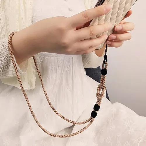 Mobile Phone Lanyard Hand-braided Strap Cord Neck Hanging Phone Chain Key Strap for Mobile Smartphone