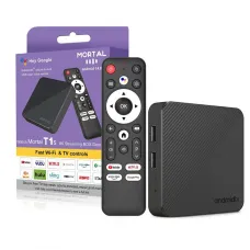 Mortal T1S 2+16G Android 14.0 TV Box Allwinner H313 Quad-core 3D 8K Media Player Support WiFi6 2.4G/5.8G bluetooth 5.0 Set Top Box with bluetooth Voice Remote Control