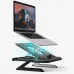 9001-RGB-BK Double-layer RGB Laptop Holder Heat Dissipation Lifting Stand 9-level Lifting Adjustable Foldable Vertical Elevating Aluminum Alloy Base