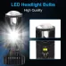 Infitary 12-36V Pair H4 LED Projector Headlight 6500K 55W Headlamp Universal for Cars and Motorcycles IP68 Waterproof