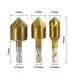 6Pcs HSS 1/4" Hex Shank Chamfer Countersink Chamfer Drill Bit 90 Degree Wood Chamfering Cutter 6mm-19mm Metal Drills