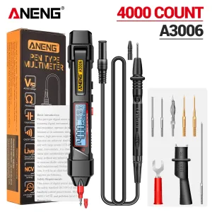 ANENG A3006 Multifunctional Electric Digital Multimeter Pen Type Intelligent Voltage Detector with Zero Fire Line Detection Breakpoint Search for Simplified Electrical Troubleshooting
