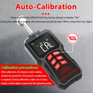 Spherical Induction Moisture Meter ZL62A ZL62B High Precision Portable Wood Wall Tester 0.1-99.9 Percent Moisture Range Adjustable Threshold