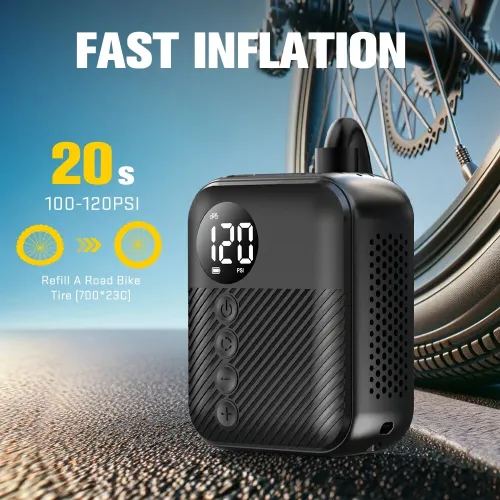 Carsun 150Psi Portable Bike Electric Air Pump Fast Rechargeable LED Digital Gauge Tire Inflator