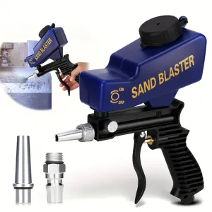Stainless Steel Sandblasting Gun 1.5mm Nozzle 800ml per Minute Paint Output 1000ml Capacity Top Suction Pneumatic Electric Spray Gun 220V 400W Efficient Paint Sprayer