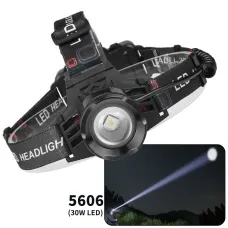 XHP70 30W LEWhite Blue Yellow Light USB Rechargeable Headlamp Ultra Light Bright LEHeadlight Portable Front Head Light Fishing Flashlight with 18650 Battery
