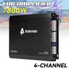 Andeman 4-Channel Car Amplifier 7800W Peak Power 264.41W RMS 12V-13.8V High Performance Audio Amplifier