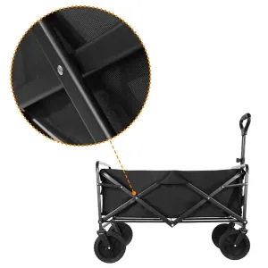 Xmund Shopping Beach Garden Pull Trolley Heavy Duty Large Capacity Folding Wagon Collapsible Folding Outdoor Portable Utility Cart