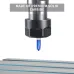 1/4 Inch Shank CNC Wood Carving Router Bits Set 15/20/30/60/90 Degree Engraving Bits 2 Flutes Straight CNC V-bit with Nano Blue Coating