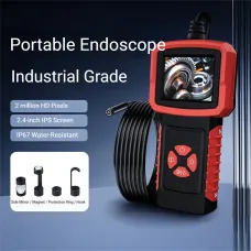 2.4 Inch 2 million Pixels HD Portable Handheld Industrial Endoscope IPS Display IP67 Waterproof Inspection Tool