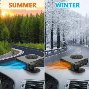 IPRee 2 in 1 Portable Car Heater Powerful Car Heater 360 Degree Rotation Car Defroster for Car Auto Accessories 12V/24V