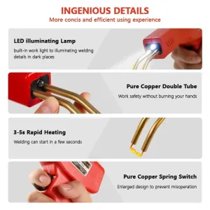 Welder Welding Machine 200PCS Staples Car Bumper Soldering Gun 4 Types Staples for Bumper Kayak Plastic Product Repairs