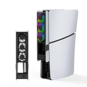 JYS JYS-P5228 for PS5 Pro/PS5 Slim Console Rear Cooling Fan with RGB Light Intelligent Temperature Control Dissipation Fan
