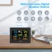 BALDR Wireless Weather Station Digital Display Alarm Clock Calendar Temperature Hygrometer Meter Weather Forecast Radio Wave Moon Phase Barometer Sensor