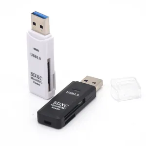 DM-HC32 2 IN 1 Card Reader USB3.0 to SD/TF Memory Card Reader High Speed Smart Card Reader Adapter for PC Laptop Accessories
