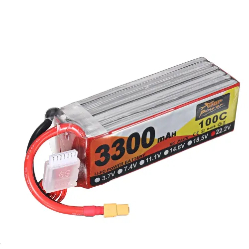 ZOP Power 22.2V 3300mAh 100C 6S Lipo Battery XT60 Plug for RC Racing Drone