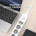 LDNIO SE4432 2500W Power Strip with 4 Outlets+4 USB-A Extension Socket EU Plug 10A for Phone Tablet Home Appliances