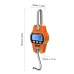 300kg Portable Handheld Scale Crane Scale Electronic Crane Scale LCD Digital Weighing Tool Industrial Heavy Duty Weight Stainless Steel Hook Scale Hanging Scale