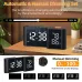 LCD Digital Desk Wall Alarm Clock with USB Charging Station Dual Screen LED Dimming Temperature And Humidity Electronic Clock Radio Alarm Clock