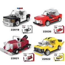 4Set / 6Set Mini Pullback Car Construction Racing Car Model Building Block Assembly Kit Vehicle Toy Children Gift