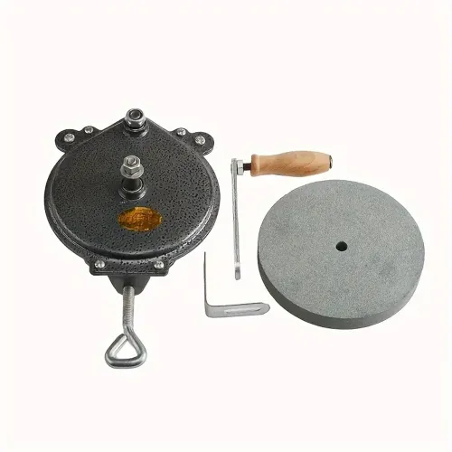 Knife Sharpener Hand-cranking Grinding Machine Sharpener Tool For Kitchen Knife Garden Tool Sharpener 6 Inches DIY Polishing Machine Tool Grinder