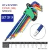 9pcs/Set S2 Alloy Steel L-Shaped Wrench Set 90 Bend CR-V BALL HEAD & M WORD Type Anti-corrosion Color Coded