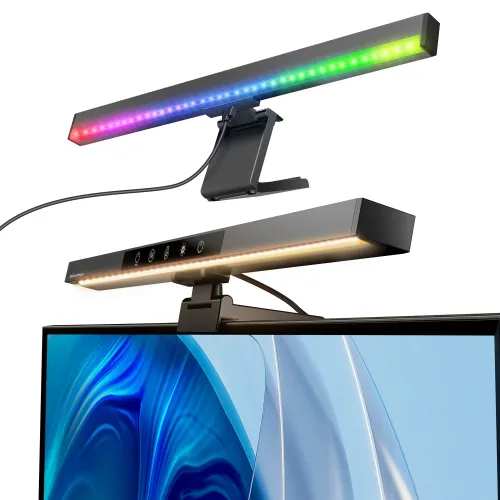 BlitzMax BM-CS1 RGB Monitor Light Bar Asymmetric Forward Projection Design & Anti-Glare Design For Gamer