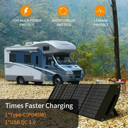 UDirect Poweronetek 100W Foldable Solar Panel Foldable 18V Conversion Waterproof Portable PV Panel For Power Sation Outdoor Charging Device TMB-SP100F