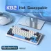 K82 Type-C Wired Mechanical Keyboard with Knob 75% Layout PCB Hot Swappable Backlight 82 Keys Multifunctional Gaming Keyboard