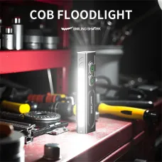 SMILING SHARK Multifunctional Type-Rechargeable Flashlight With Green Beam Light UV Light and Side Lights Waterproof with Magnetic Repair Work Lamp for Outdoor Fishing Hiking