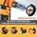 Brushless Motor 3 Inch Cordless Angle Grinder 550W High Power Grinding and Cutting Tool Rechargeable Lithium Battery Pack 19500 RPM Compact Design