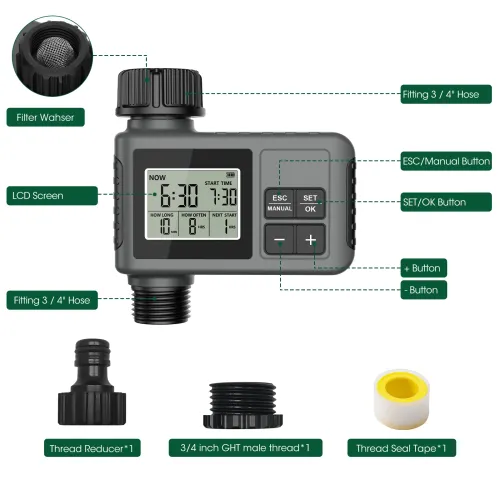 SGW01 Smart Irrigation Timer Outdoor Garden Watering Controller Automatic Flower Watering ABS UV Resistant IP55 Waterproof