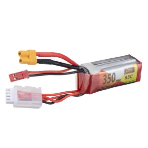 ZOP POWER 11.1V 350mAh 95C 3S LiPo Battery XT30 JST Plug for RC Drone